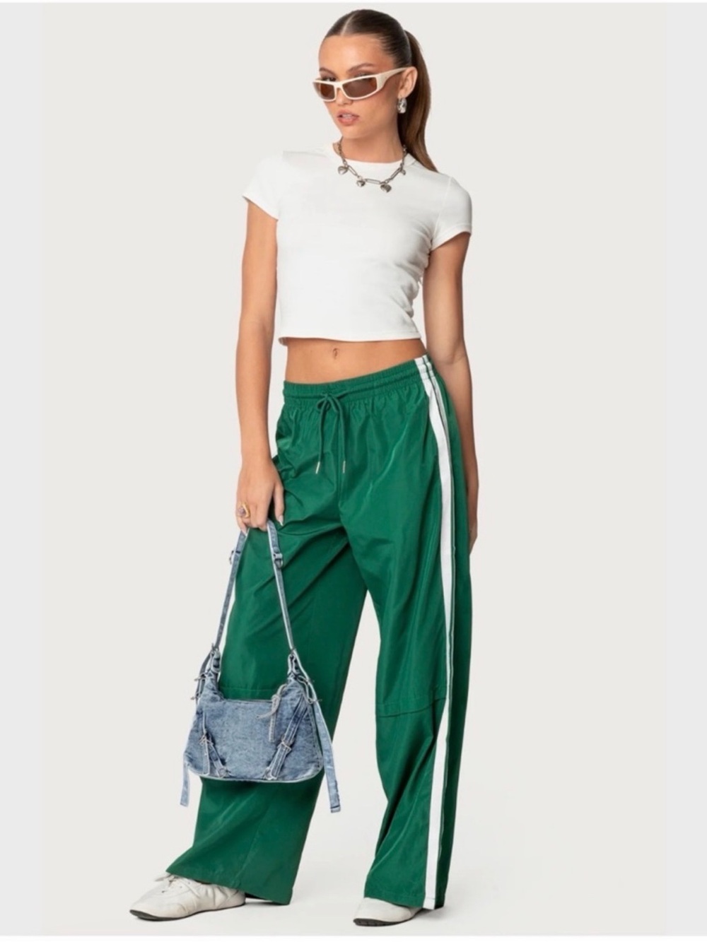 Edikted nylon track pants